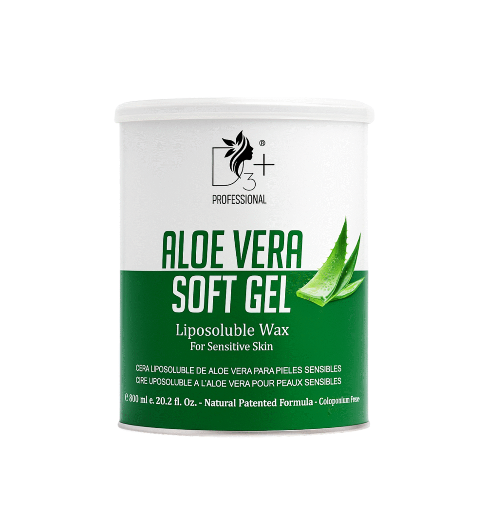 D3+ Professional Aloevera Soft Gel Liposoluble Wax With Moisturizing Properties | 100% Colophony Free | For Sensitive Skin (800 ml)