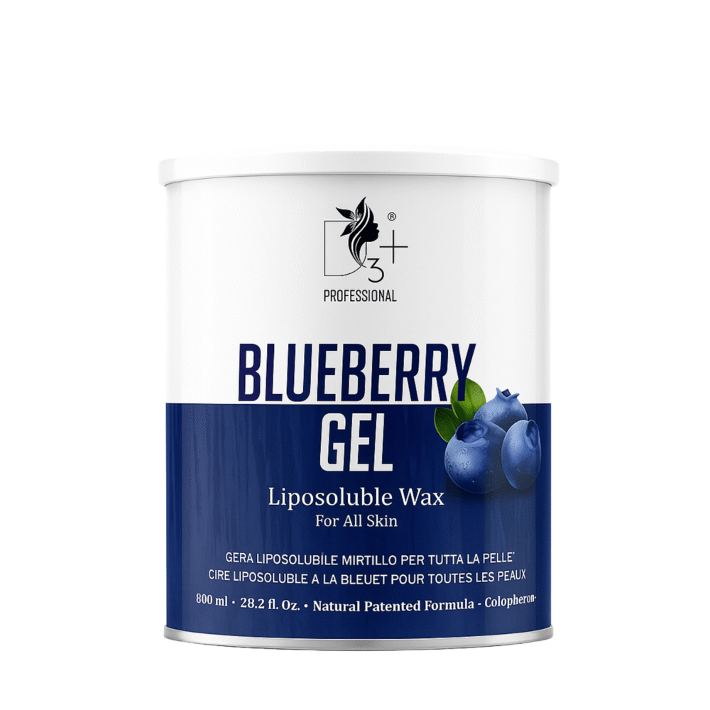 D3+ Professional Blueberry Gel Liposoluble Wax With Moisturizing Properties | 100% Colophony Free | For Sensitive Skin (800ml)