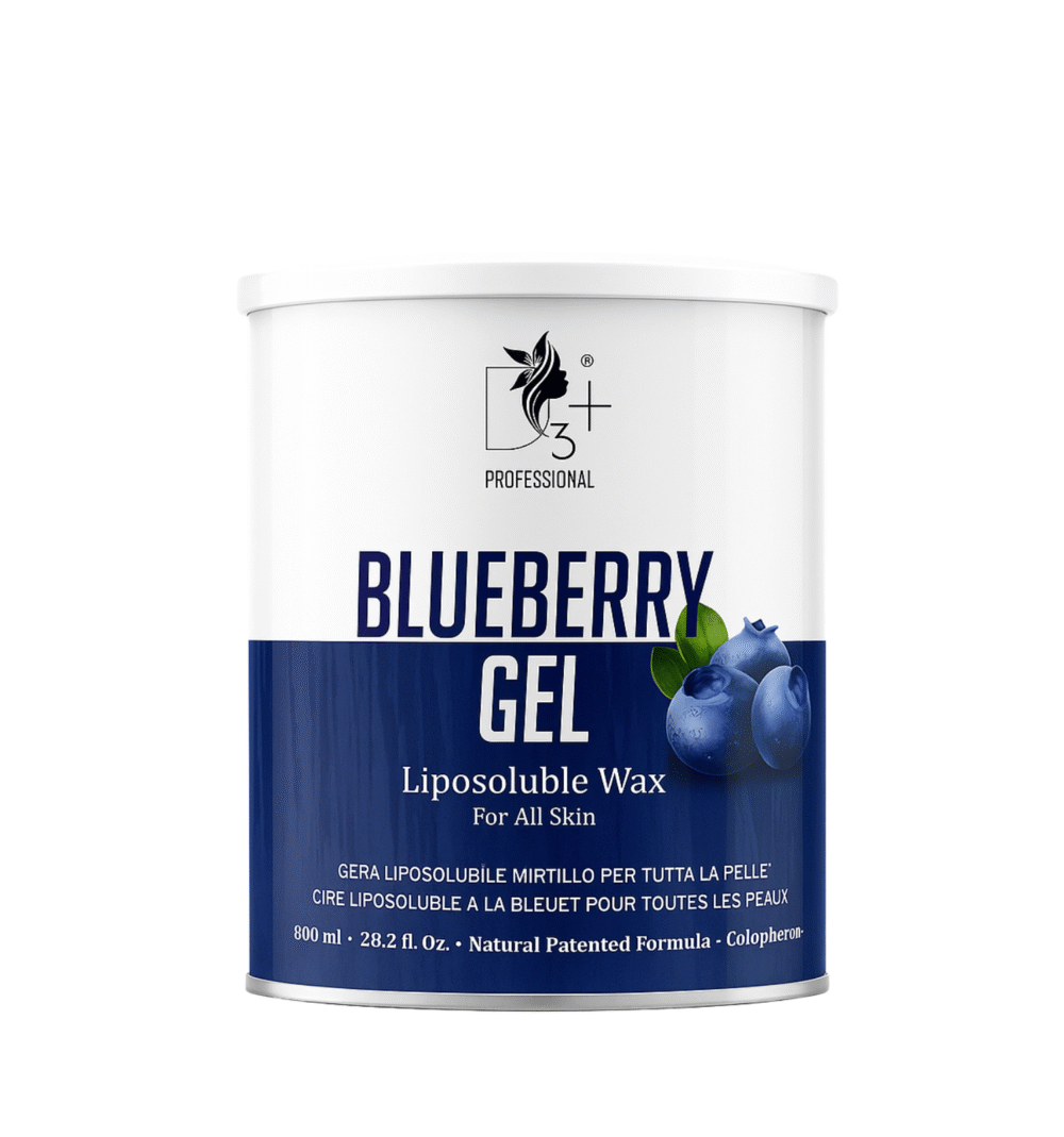 D3+ Professional Blueberry Gel Liposoluble Wax With Moisturizing Properties | 100% Colophony Free | For Sensitive Skin (800ml)