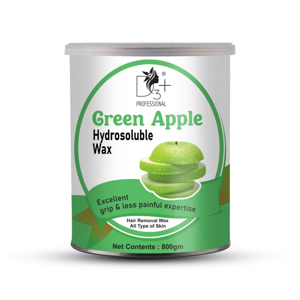 D3+ Professional Green Apple Hydrosoluble Wax 800 gm